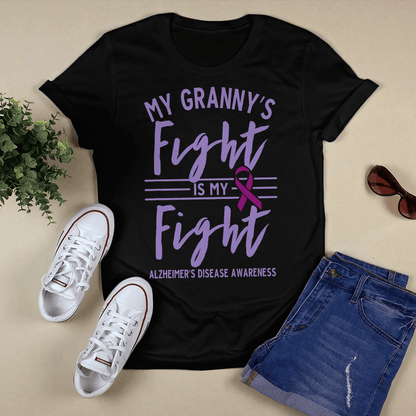 Support Alzheimer's Shirt, Alzheimer Dad Mom Tee, Alzheimer's gift, Gift For Her, Gift For Him My Granny's Fight Is My Fight
