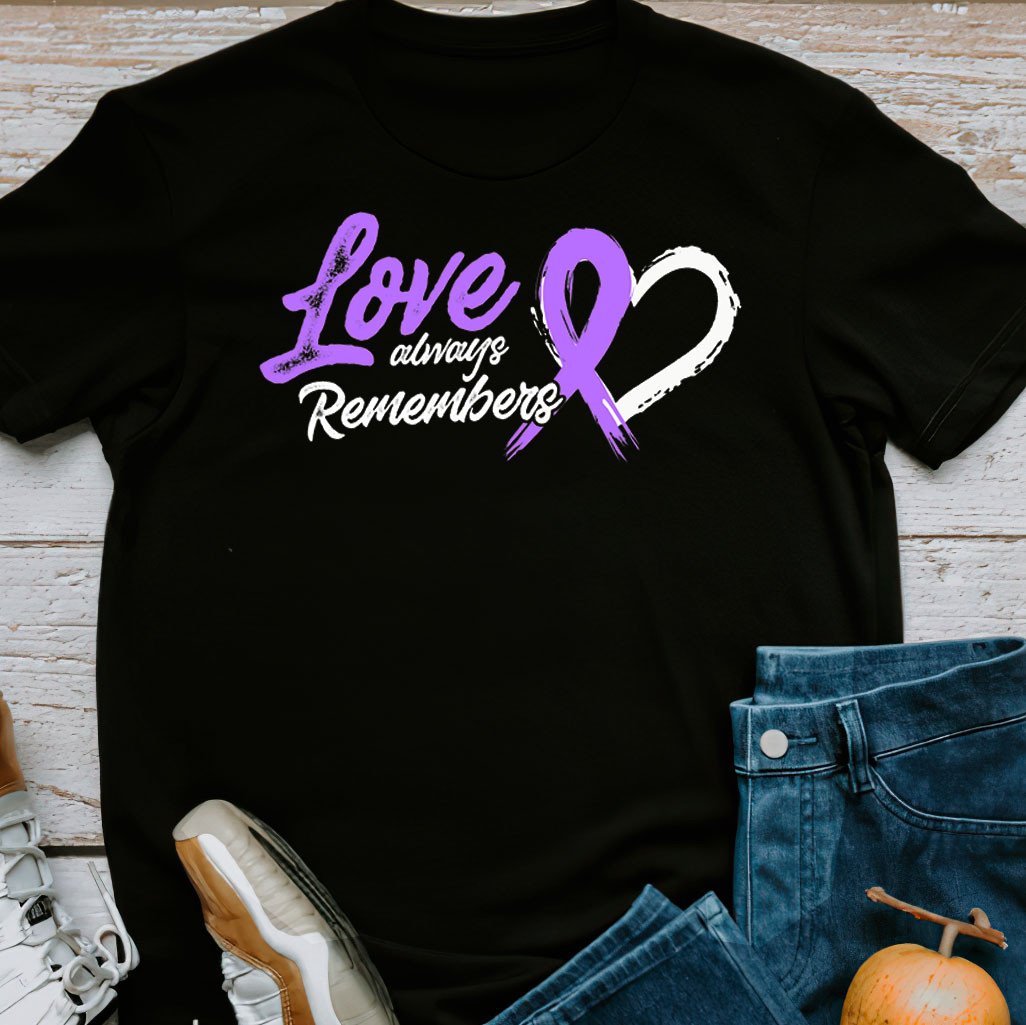 Support Alzheimer's Shirt, Alzheimer Dad Mom Tee, Alzheimer's gift, Gift For Her, Gift For Him Love Remembers