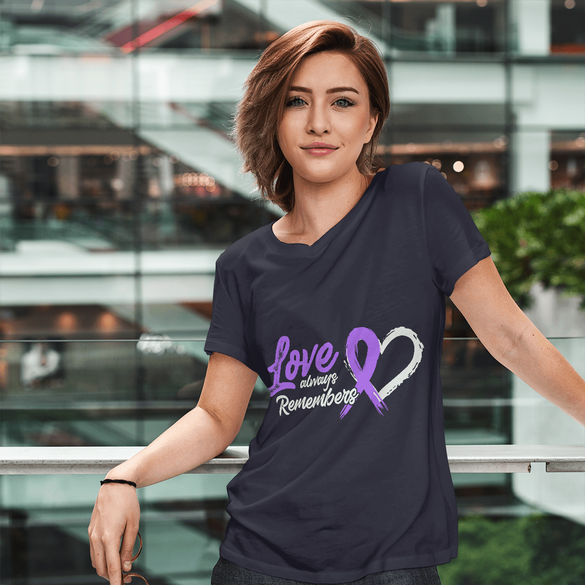 Support Alzheimer's Shirt, Alzheimer Dad Mom Tee, Alzheimer's gift, Gift For Her, Gift For Him Love Remembers