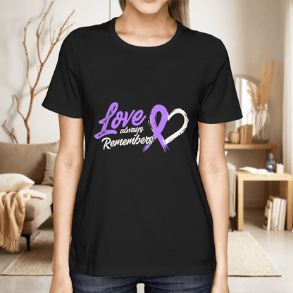 Support Alzheimer's Shirt, Alzheimer Dad Mom Tee, Alzheimer's gift, Gift For Her, Gift For Him Love Remembers