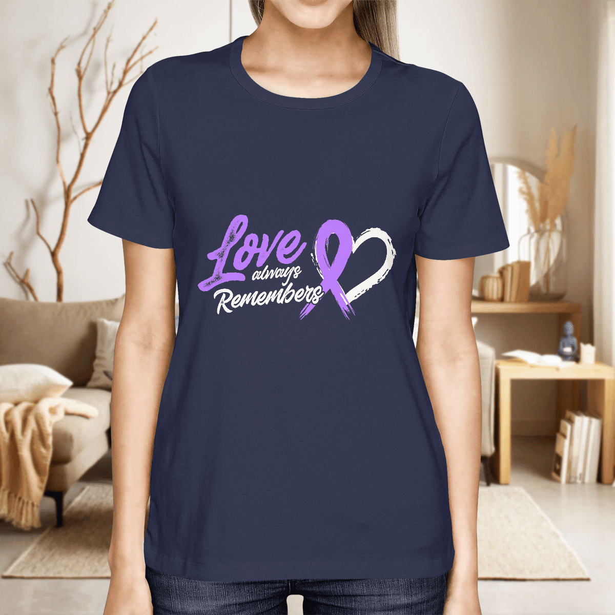 Support Alzheimer's Shirt, Alzheimer Dad Mom Tee, Alzheimer's gift, Gift For Her, Gift For Him Love Remembers