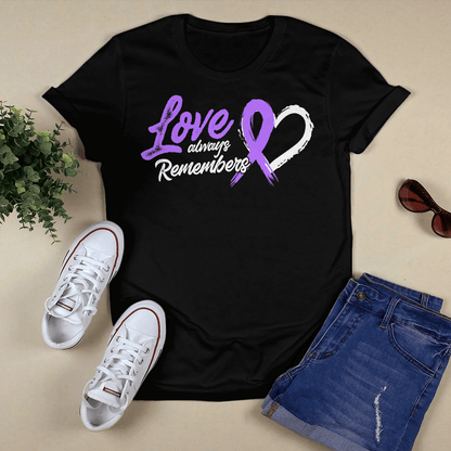 Support Alzheimer's Shirt, Alzheimer Dad Mom Tee, Alzheimer's gift, Gift For Her, Gift For Him Love Remembers