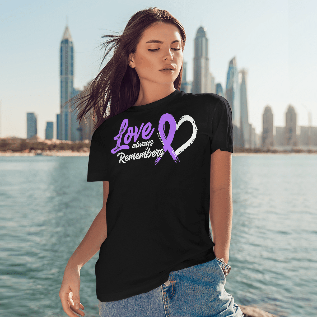 Support Alzheimer's Shirt, Alzheimer Dad Mom Tee, Alzheimer's gift, Gift For Her, Gift For Him Love Remembers