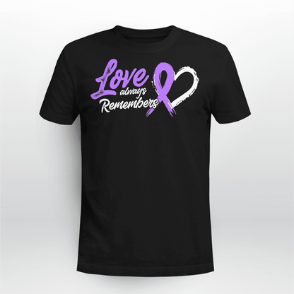 Support Alzheimer's Shirt, Alzheimer Dad Mom Tee, Alzheimer's gift, Gift For Her, Gift For Him Love Remembers