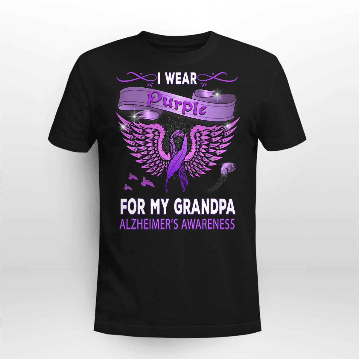 Support Alzheimer's Shirt, Alzheimer Dad Mom Tee, Alzheimer's gift, Gift For Her, Gift For Him I Wear Purple