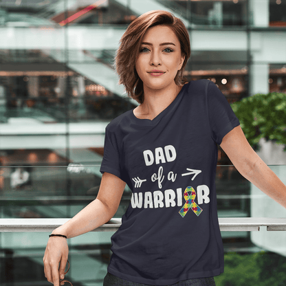 Dad Of A Warrior The Autism T-Shirt, Gift for People with Depression,