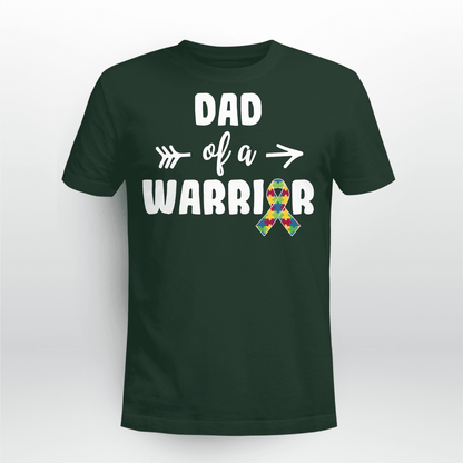 Dad Of A Warrior The Autism T-Shirt, Gift for People with Depression,