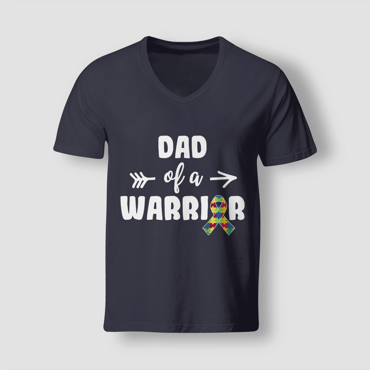 Dad Of A Warrior The Autism T-Shirt, Gift for People with Depression,