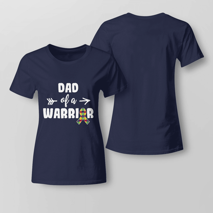 Dad Of A Warrior The Autism T-Shirt, Gift for People with Depression,