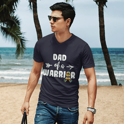 Dad Of A Warrior The Autism T-Shirt, Gift for People with Depression,