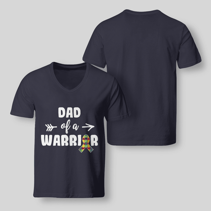 Dad Of A Warrior The Autism T-Shirt, Gift for People with Depression,