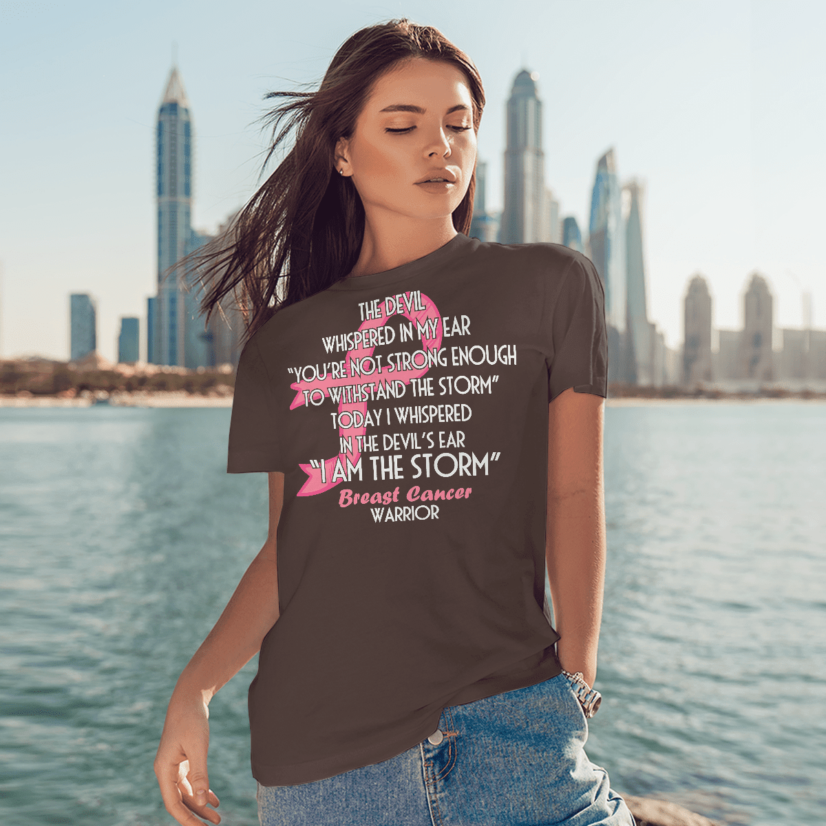 The Devil Whispered In My Ear For Cancer Warriorr,Breast Cancer Support Shirt, Breast Cancer Awareness Gift