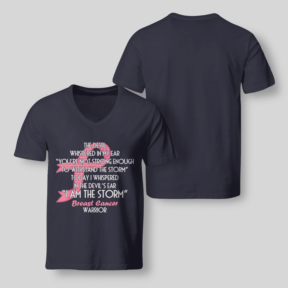 The Devil Whispered In My Ear For Cancer Warriorr,Breast Cancer Support Shirt, Breast Cancer Awareness Gift