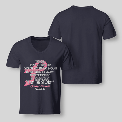 The Devil Whispered In My Ear For Cancer Warriorr,Breast Cancer Support Shirt, Breast Cancer Awareness Gift
