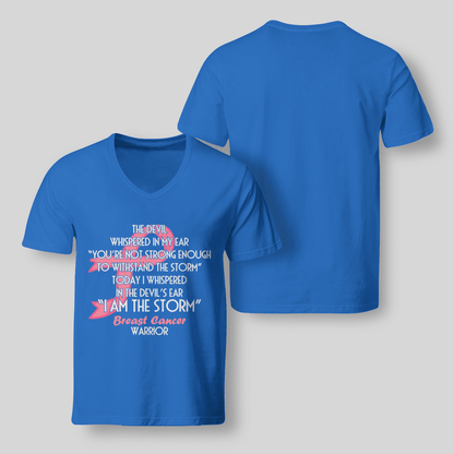 The Devil Whispered In My Ear For Cancer Warriorr,Breast Cancer Support Shirt, Breast Cancer Awareness Gift