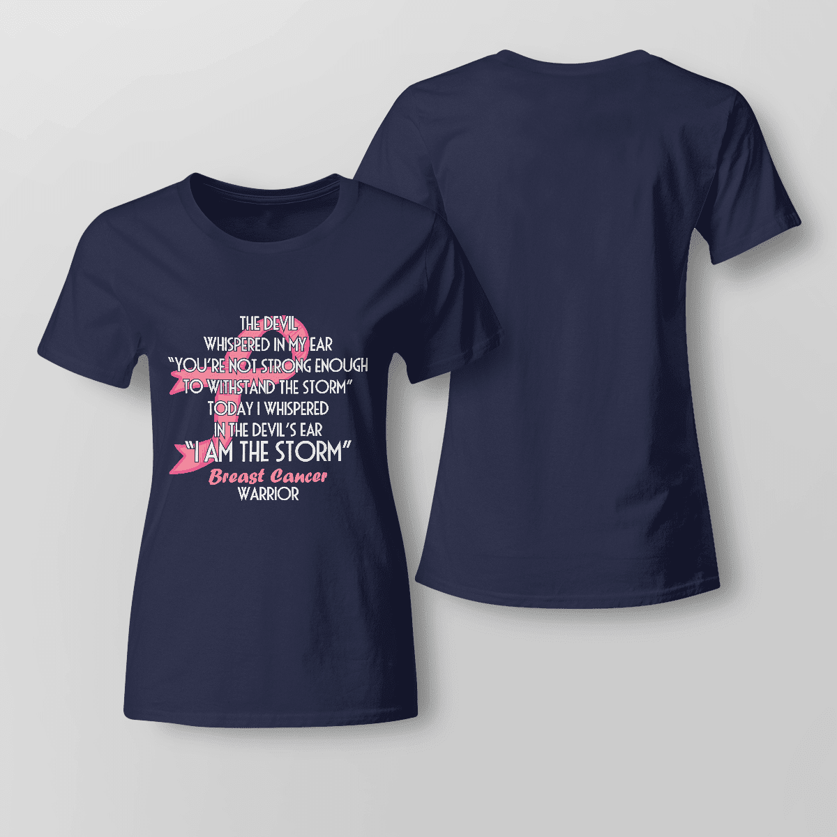 The Devil Whispered In My Ear For Cancer Warriorr,Breast Cancer Support Shirt, Breast Cancer Awareness Gift