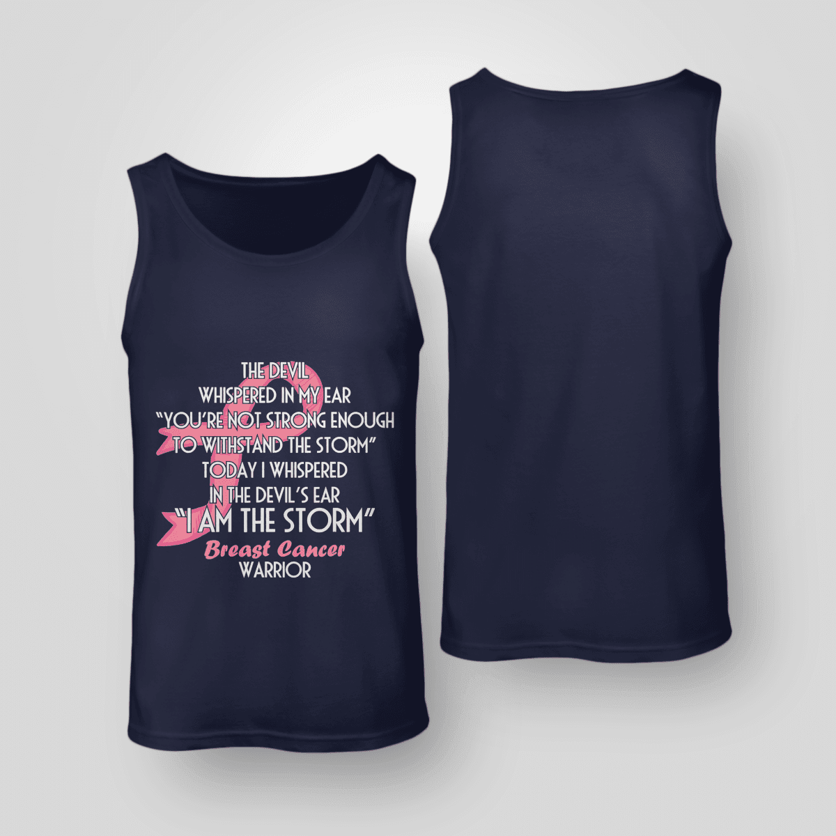 The Devil Whispered In My Ear , Breast Cancer Awareness T-Shirt, Special Gift for Breast Cancer Warrior