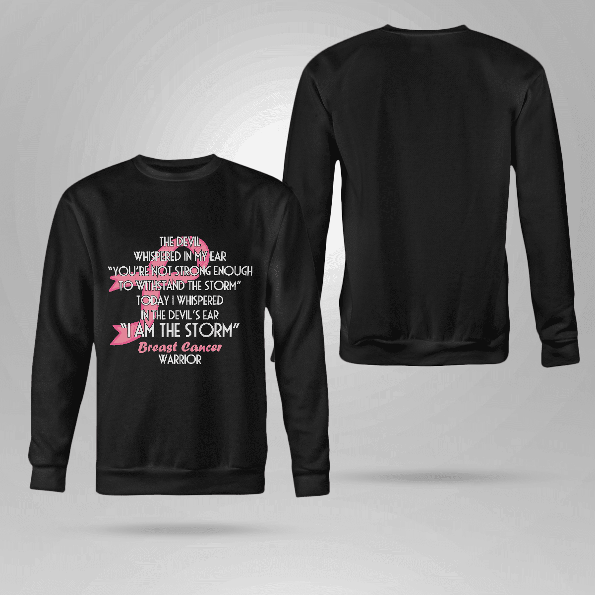 The Devil Whispered In My Ear , Breast Cancer Awareness T-Shirt, Special Gift for Breast Cancer Warrior