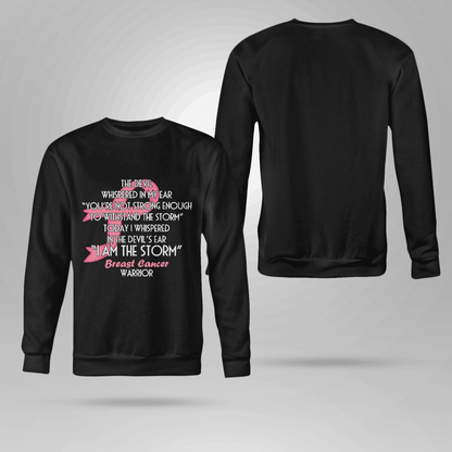 The Devil Whispered In My Ear , Breast Cancer Awareness T-Shirt, Special Gift for Breast Cancer Warrior