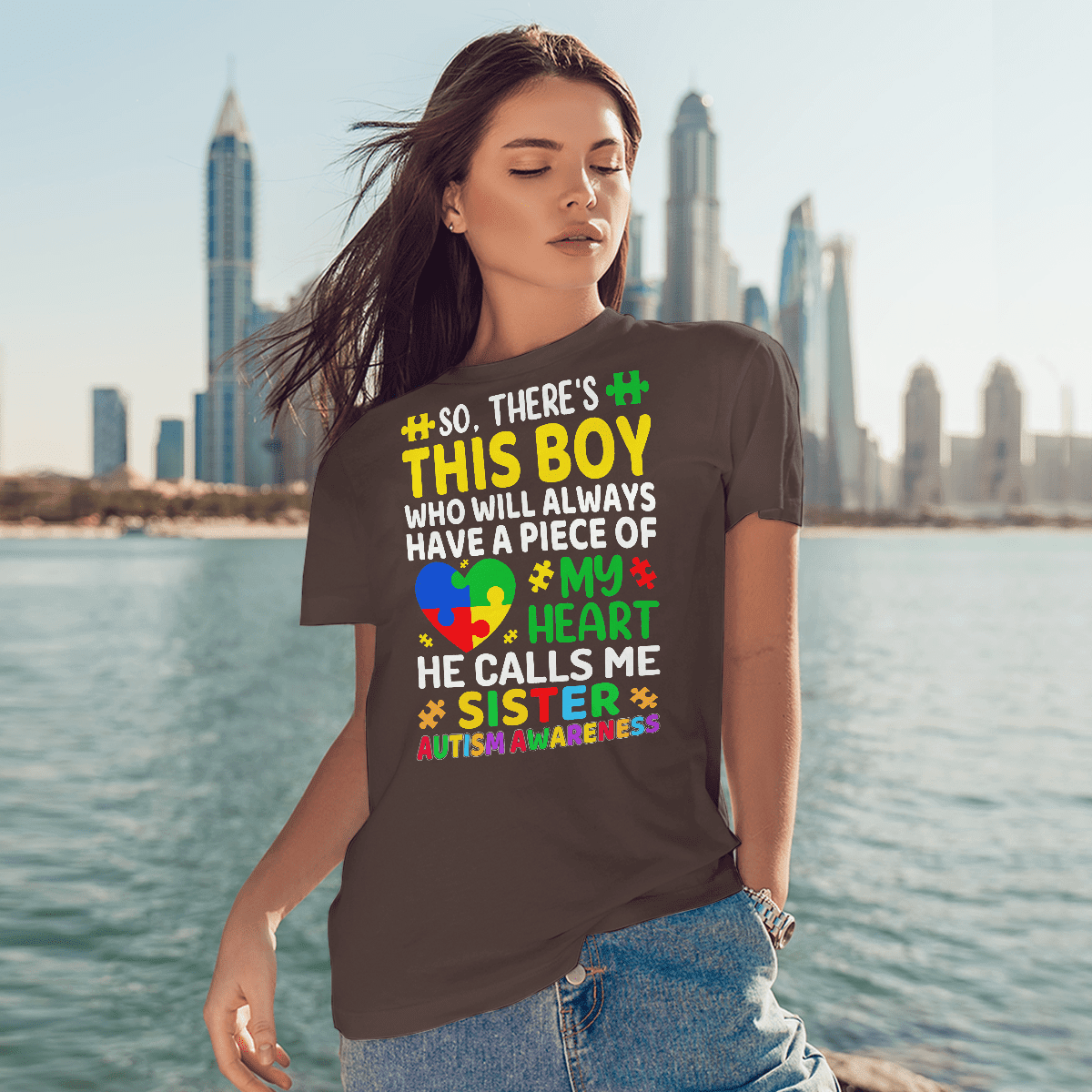 Autism Sister The Autism T-Shirt, Gift for People with Depression,