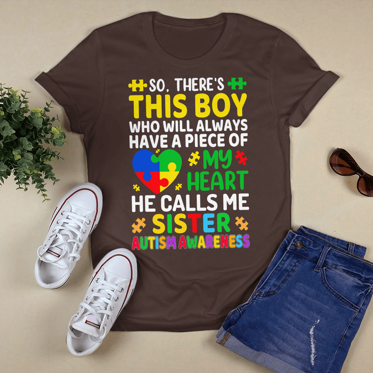 Autism Sister The Autism T-Shirt, Gift for People with Depression,