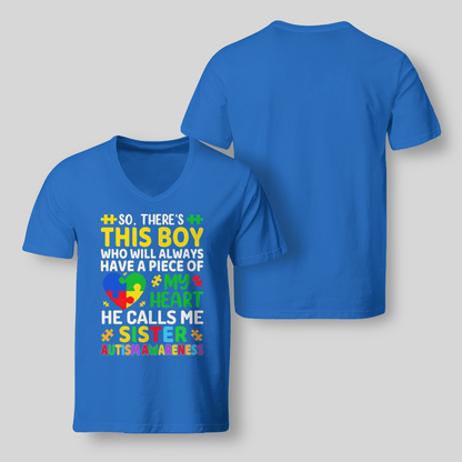 Autism Sister The Autism T-Shirt, Gift for People with Depression,