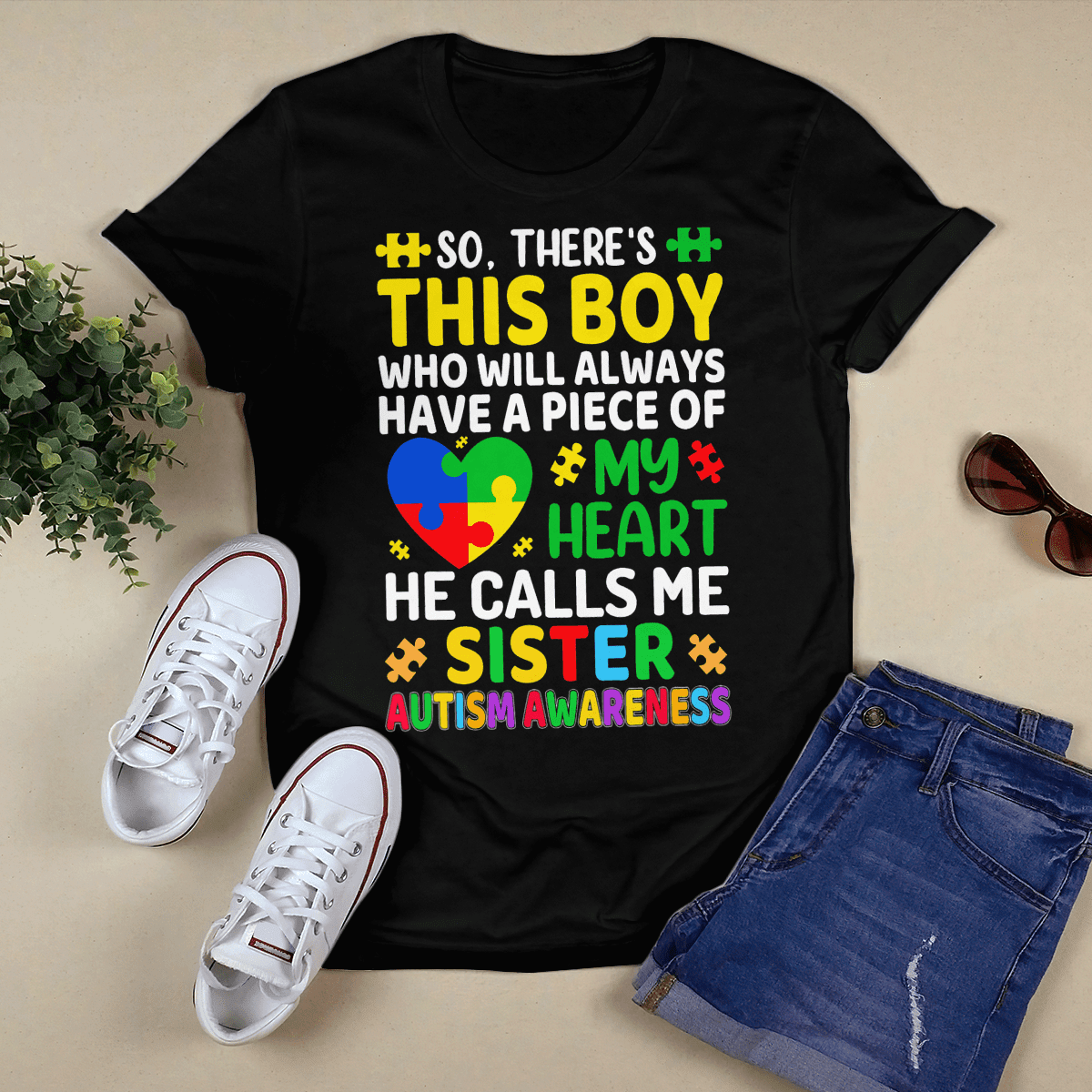 Autism Sister The Autism T-Shirt, Gift for People with Depression,