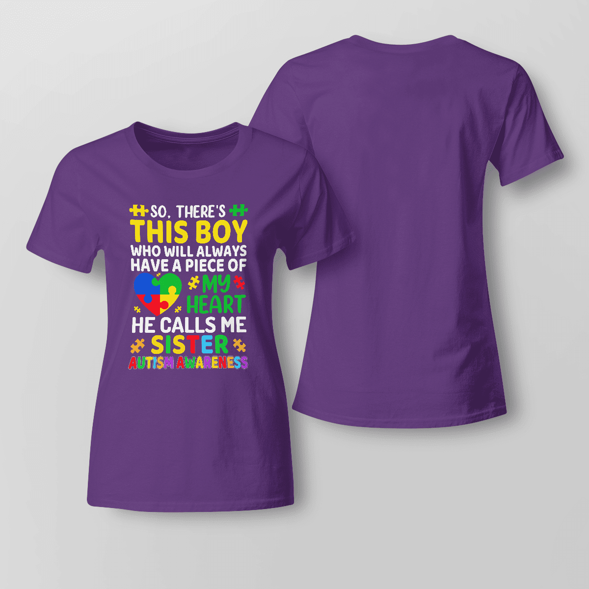 Autism Sister The Autism T-Shirt, Gift for People with Depression,