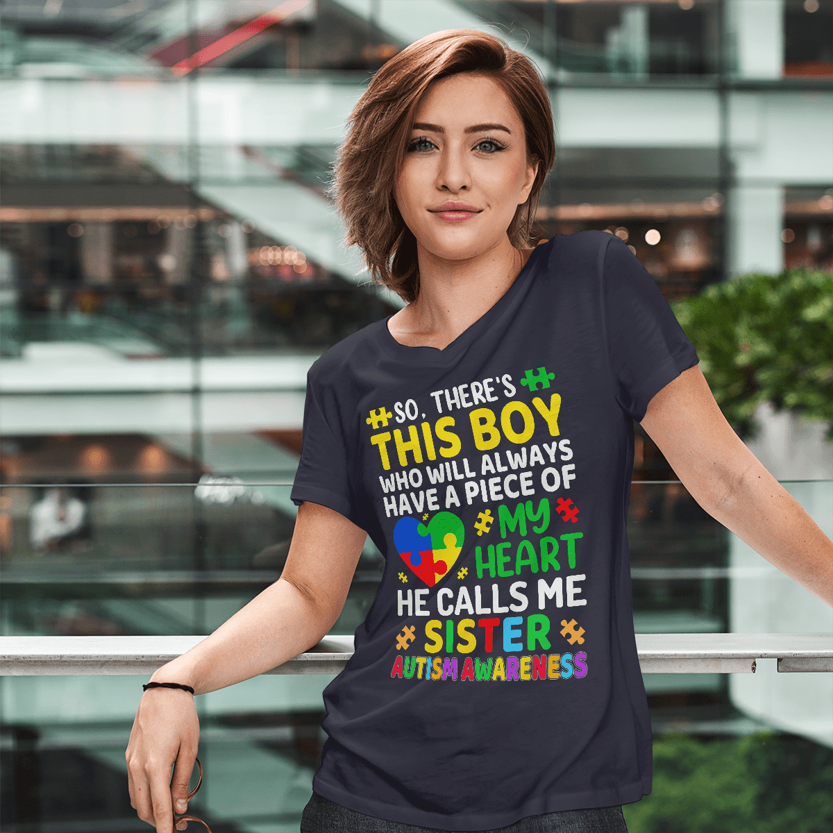 Autism Sister The Autism T-Shirt, Gift for People with Depression,