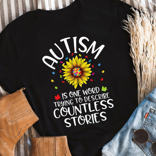 One Word A Million Stories The Autism T-Shirt, Gift for People with Depression,