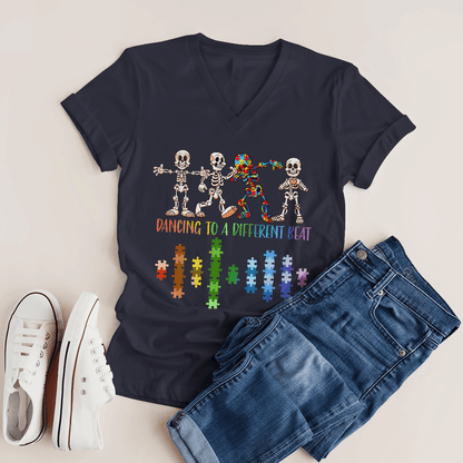 Dancing To A Different Beat 2318 The Autism T-Shirt, Gift for People with Depression,