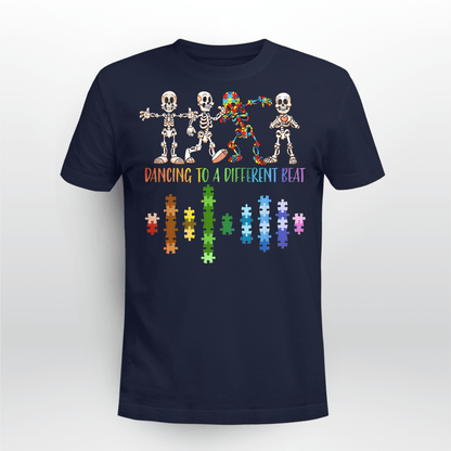 Dancing To A Different Beat 2318 The Autism T-Shirt, Gift for People with Depression,