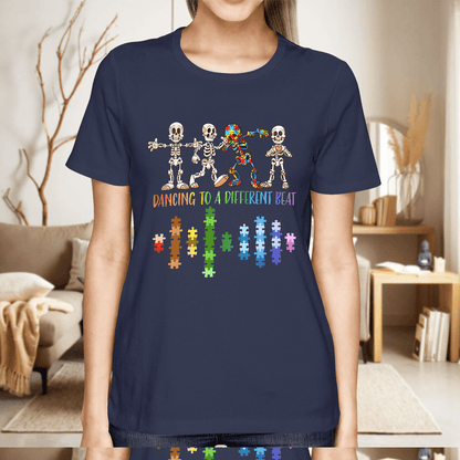 Dancing To A Different Beat 2318 The Autism T-Shirt, Gift for People with Depression,