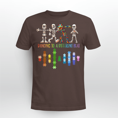 Dancing To A Different Beat 2318 The Autism T-Shirt, Gift for People with Depression,
