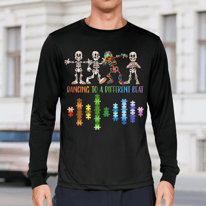 Dancing To A Different Beat 2318 The Autism T-Shirt, Gift for People with Depression,