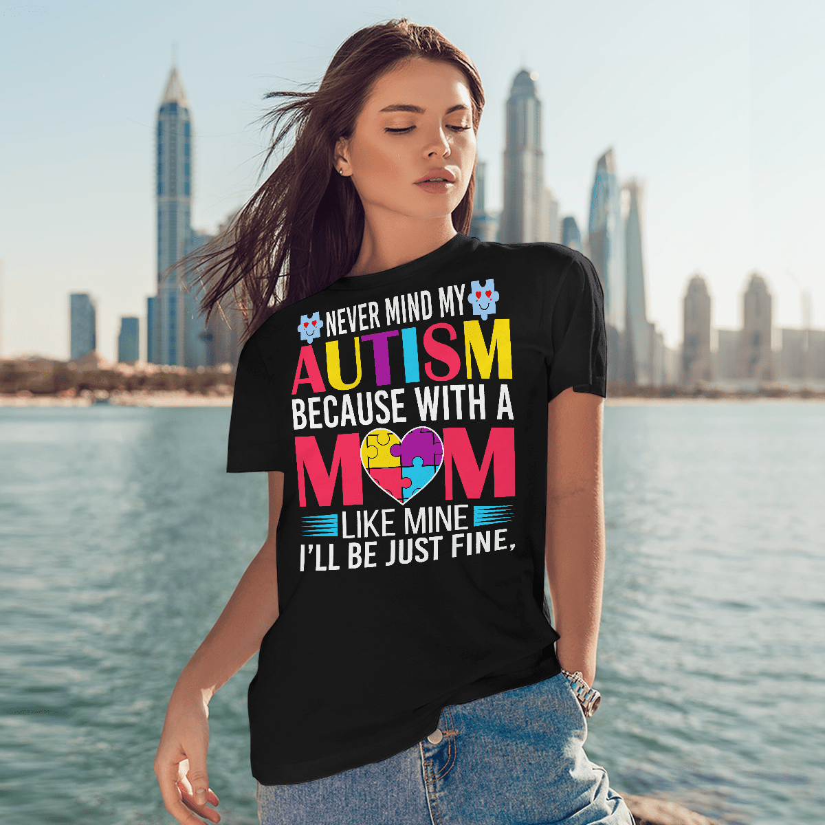 Never Mind My Autism The Autism T-Shirt, Gift for People with Depression,