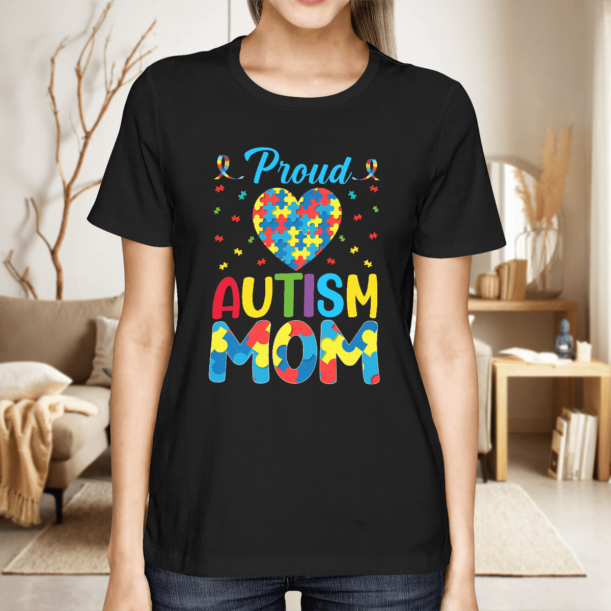 Proud Autism Mom The Autism T-Shirt, Gift for People with Depression,
