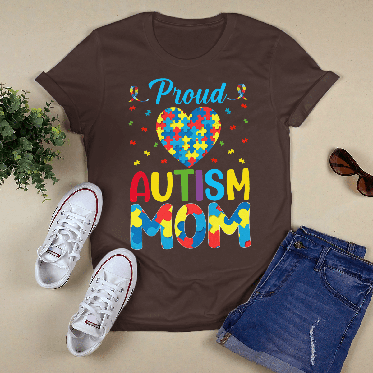 Proud Autism Mom The Autism T-Shirt, Gift for People with Depression,