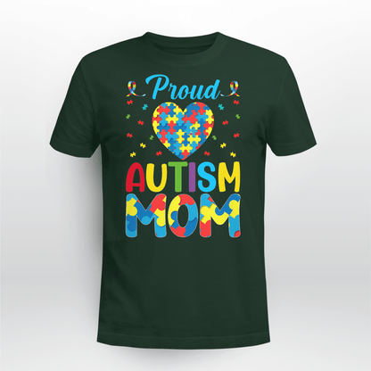 Proud Autism Mom The Autism T-Shirt, Gift for People with Depression,
