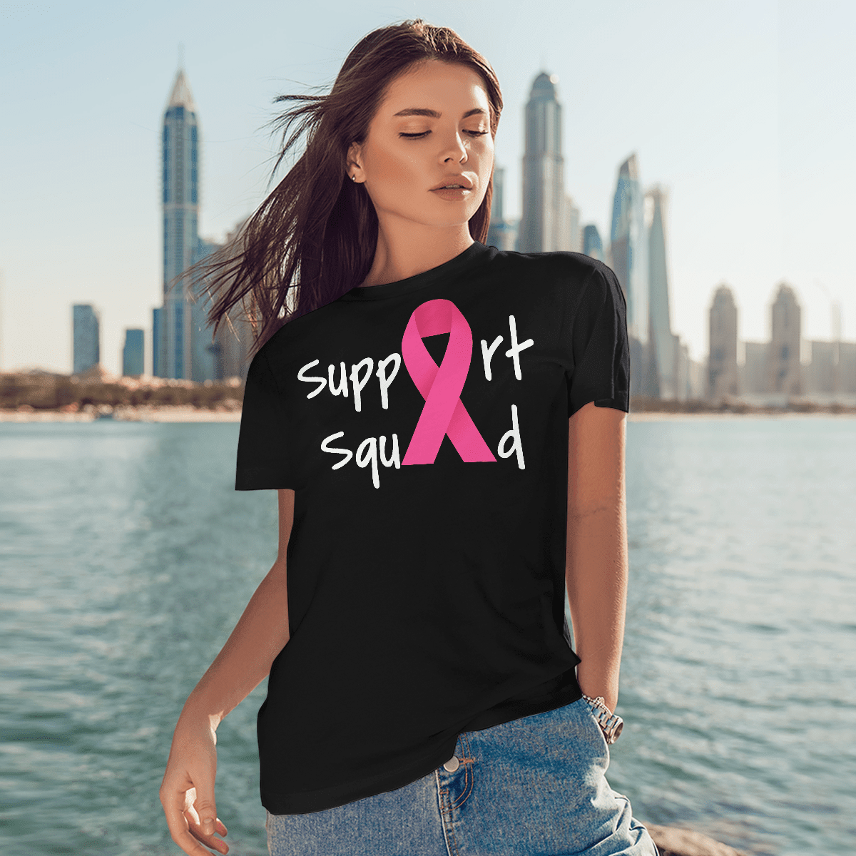 Breast Cancer Support Squad 2318 For Cancer Warriorr,Breast Cancer Support Shirt, Breast Cancer Awareness Gift