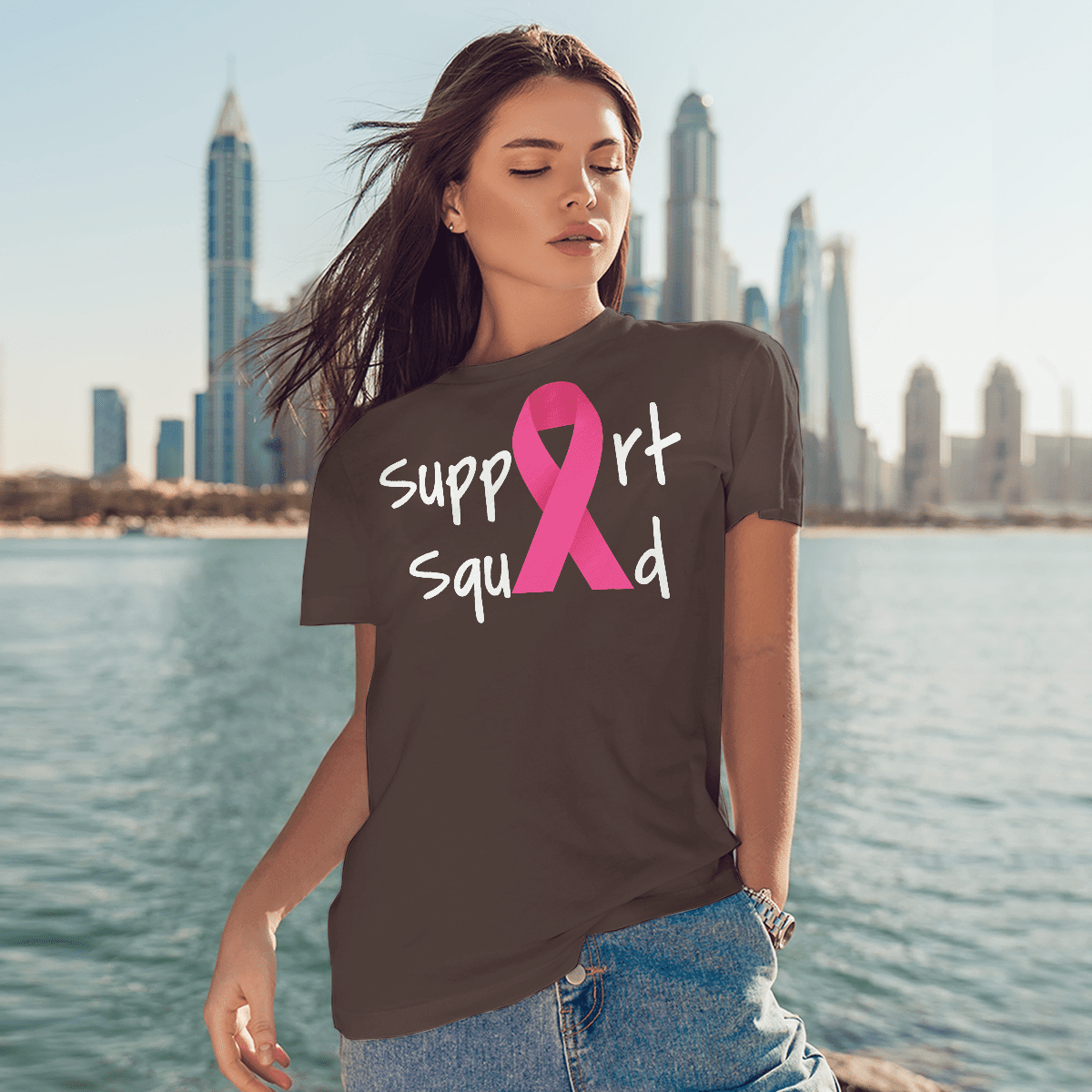 Breast Cancer Support Squad 2318 For Cancer Warriorr,Breast Cancer Support Shirt, Breast Cancer Awareness Gift