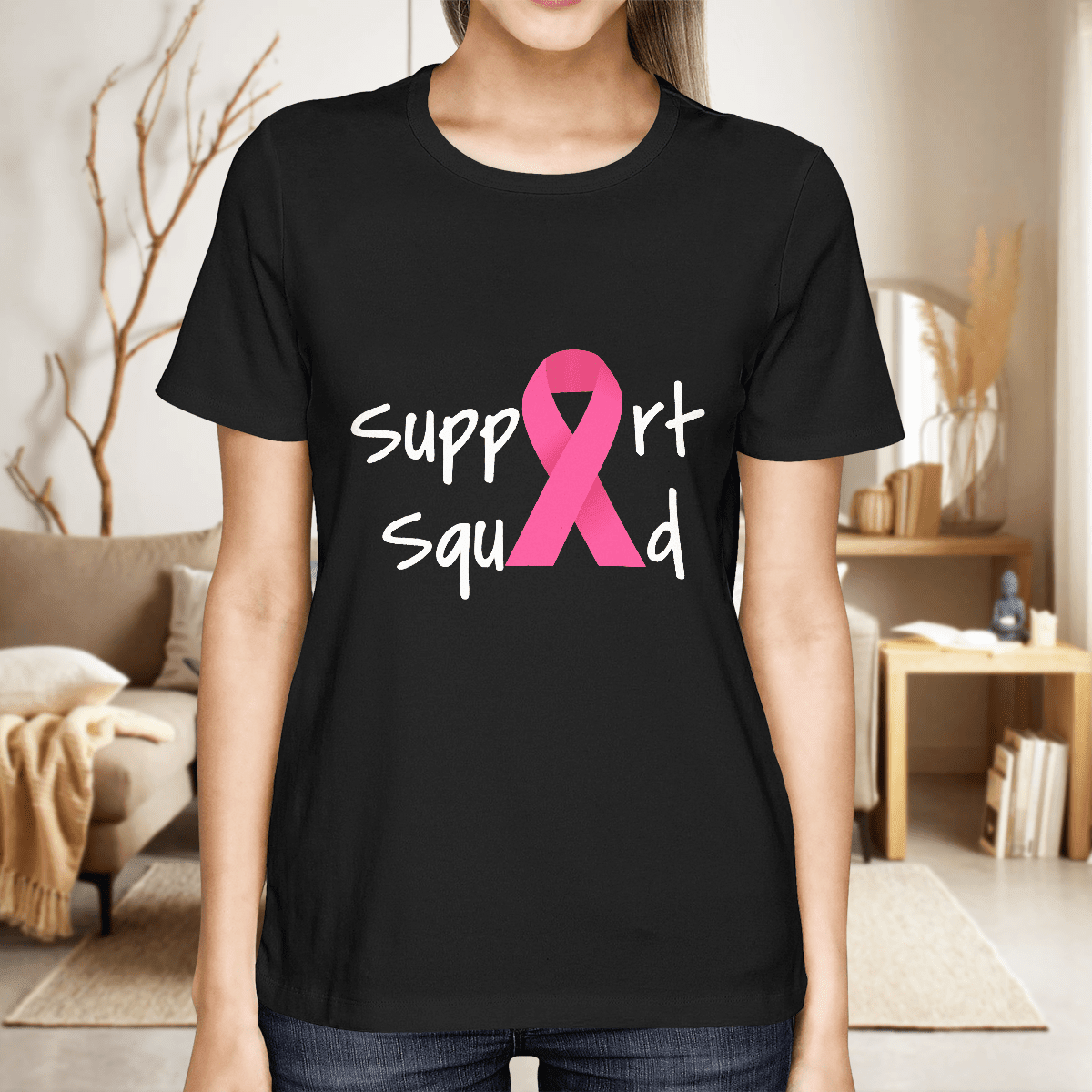 Breast Cancer Support Squad 2318 For Cancer Warriorr,Breast Cancer Support Shirt, Breast Cancer Awareness Gift
