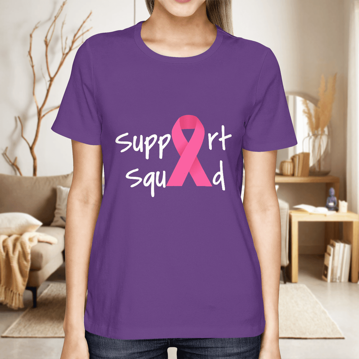 Breast Cancer Support Squad 2318 For Cancer Warriorr,Breast Cancer Support Shirt, Breast Cancer Awareness Gift