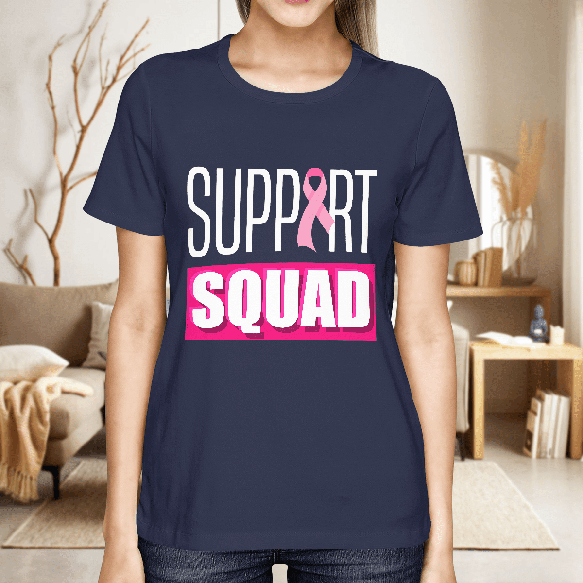 Breast Cancer Support Squad 2318 For Cancer Warriorr,Breast Cancer Support Shirt, Breast Cancer Awareness Gift