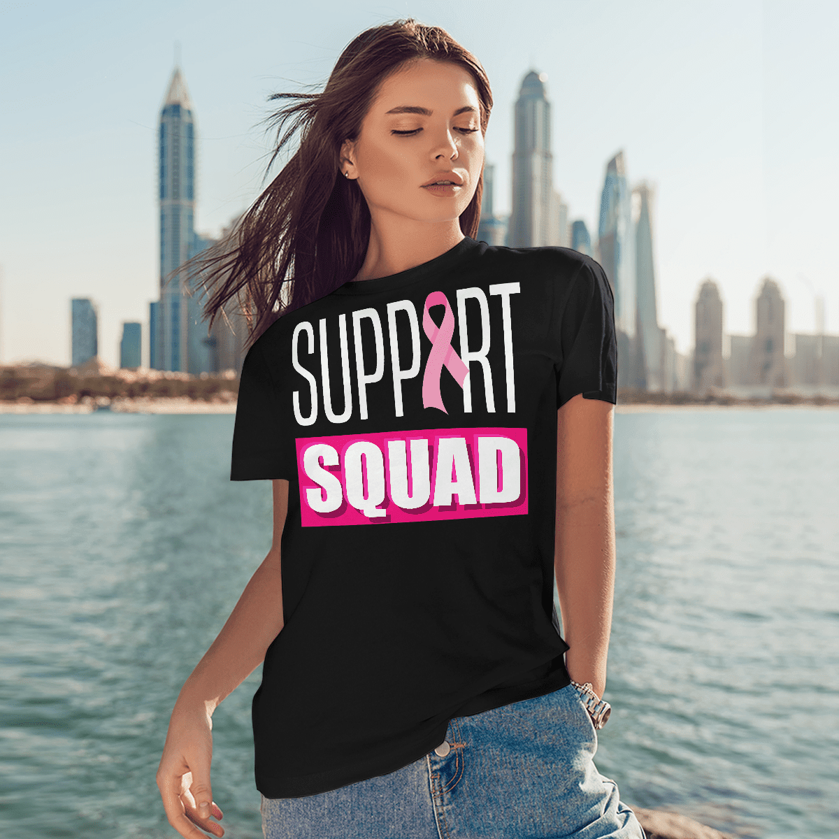 Breast Cancer Support Squad 2318 For Cancer Warriorr,Breast Cancer Support Shirt, Breast Cancer Awareness Gift