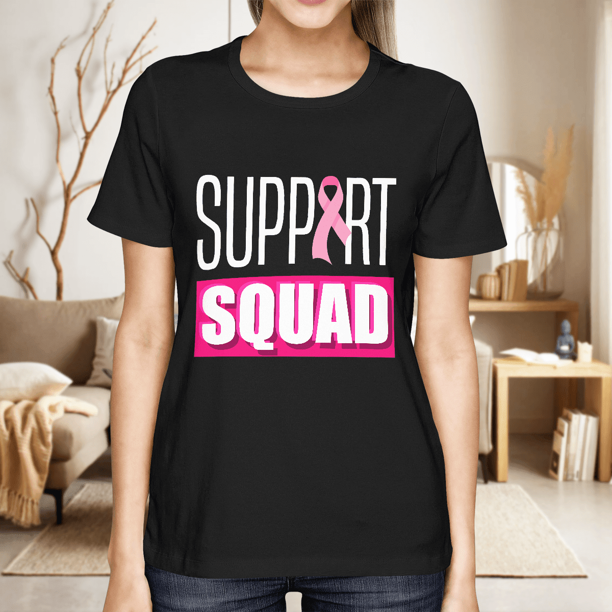 Breast Cancer Support Squad 2318 For Cancer Warriorr,Breast Cancer Support Shirt, Breast Cancer Awareness Gift