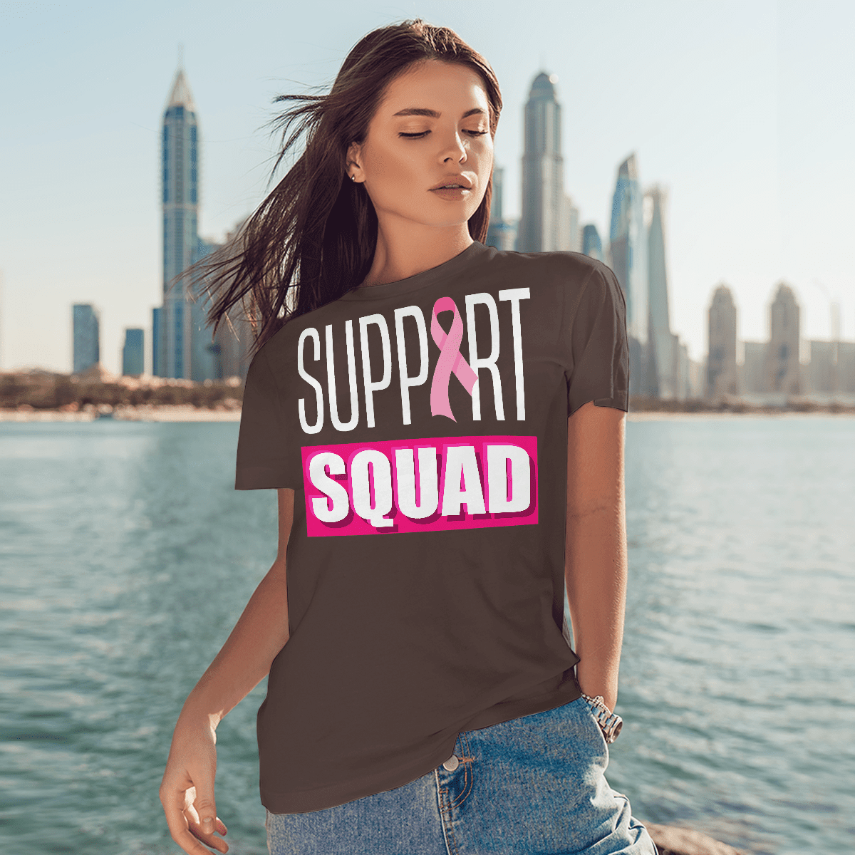 Breast Cancer Support Squad 2318 For Cancer Warriorr,Breast Cancer Support Shirt, Breast Cancer Awareness Gift