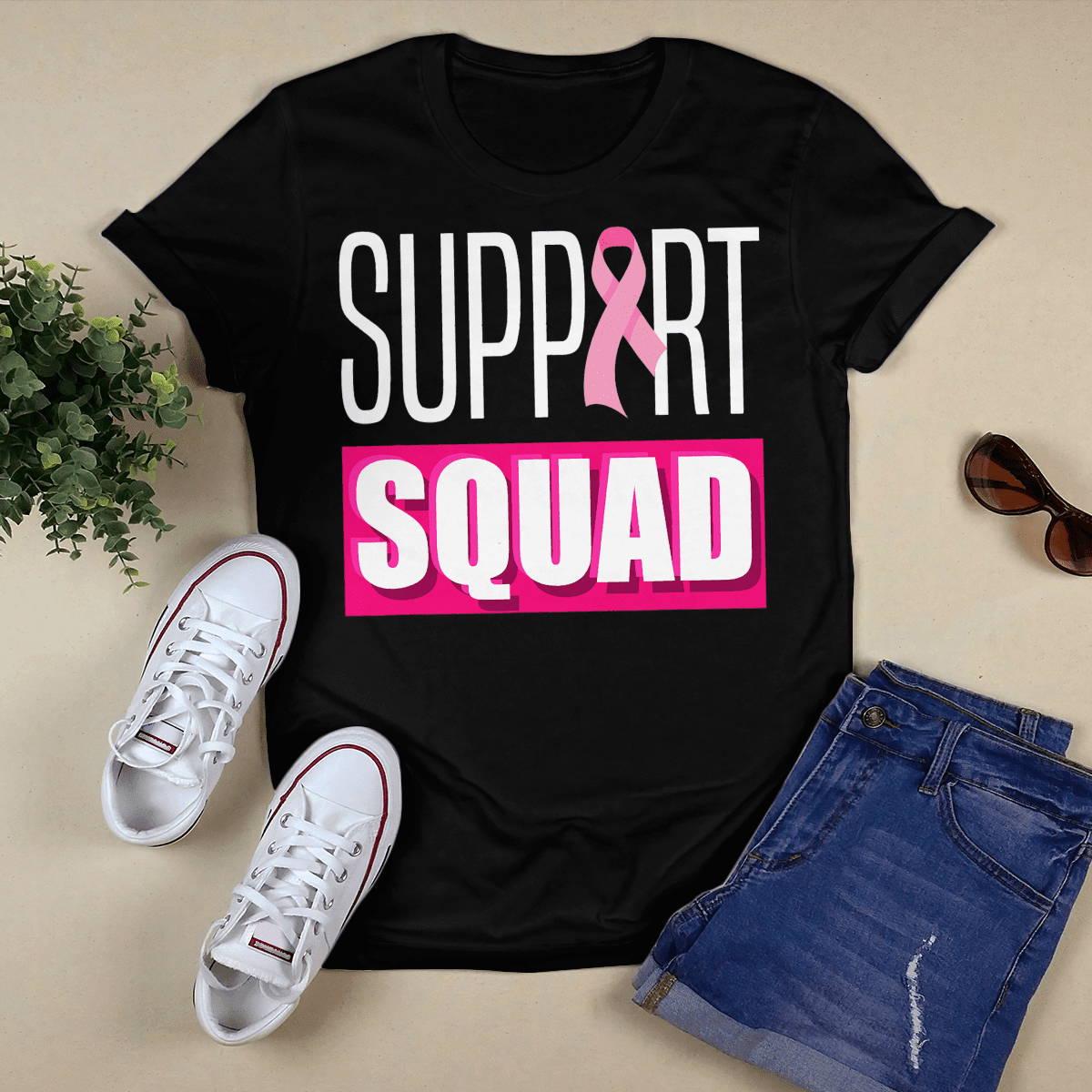 Breast Cancer Support Squad 2318 For Cancer Warriorr,Breast Cancer Support Shirt, Breast Cancer Awareness Gift