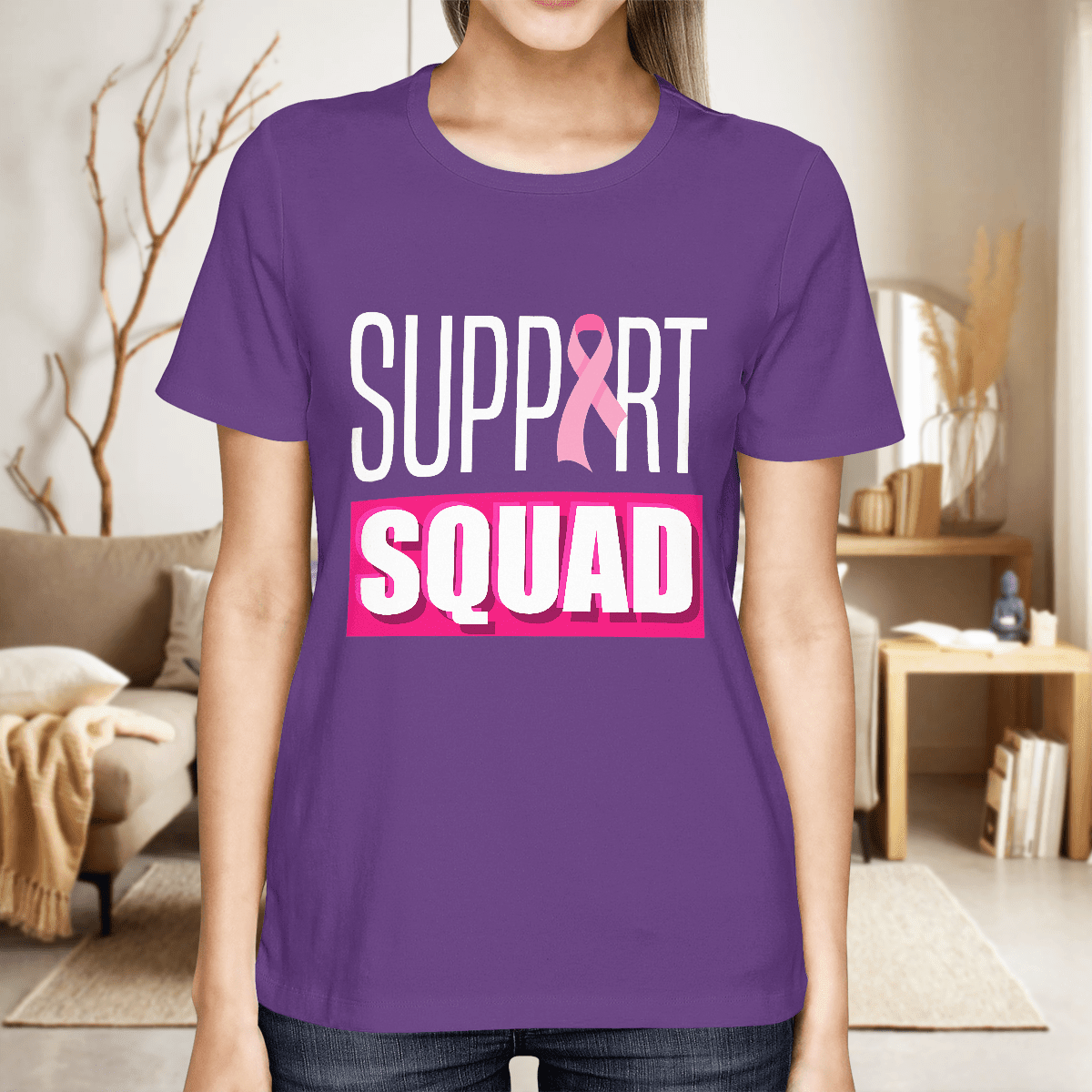 Breast Cancer Support Squad 2318 For Cancer Warriorr,Breast Cancer Support Shirt, Breast Cancer Awareness Gift