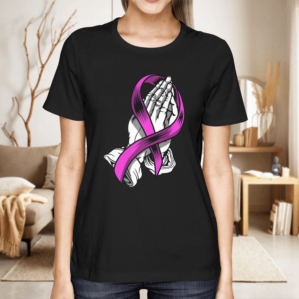 Breast Cancer Prayer For Cancer Warriorr,Breast Cancer Support Shirt, Breast Cancer Awareness Gift